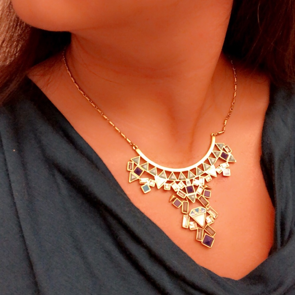 Mosaic-like Blue, Versatile Necklace